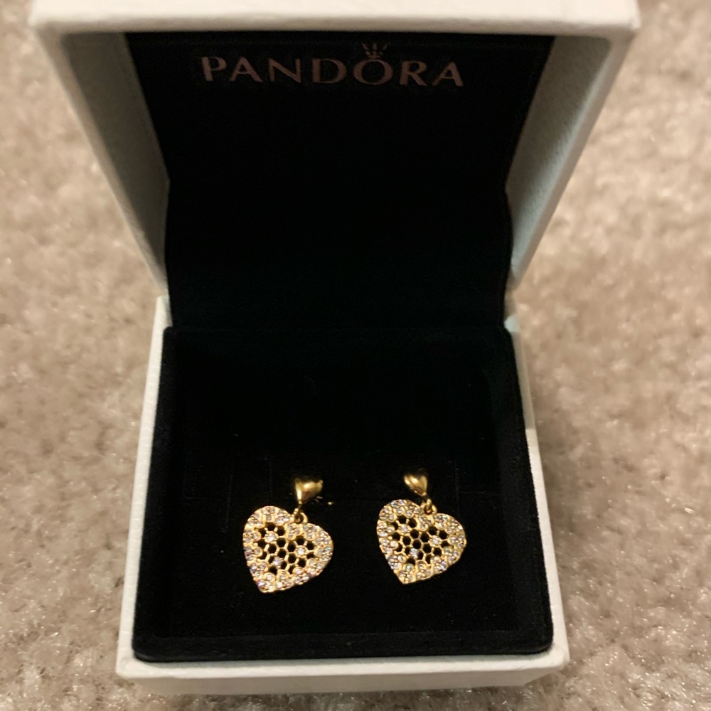 Pandora honey comb earrings